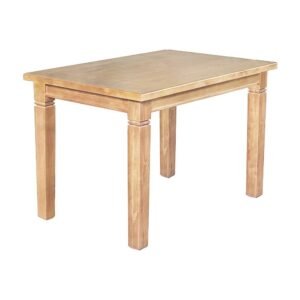 Mesa de Jantar Retangular 120x80cm Rústica Aurora Madeira Maciça - Natural