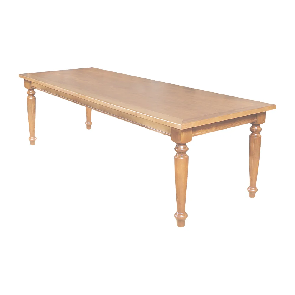 Mesa de Jantar Madeira Maciça Rústica Retangular 220x100cm Francisca - Natural - Image 3